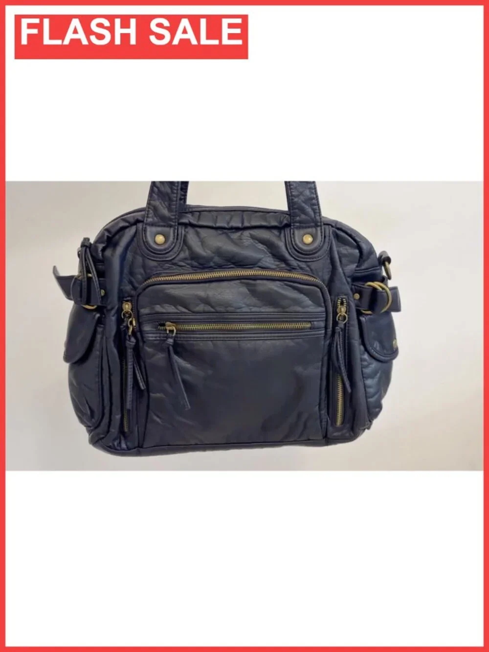 Faux Leather Hobo Bag Large Slouchy Shoulder Purse Fits 13 Inch Laptop